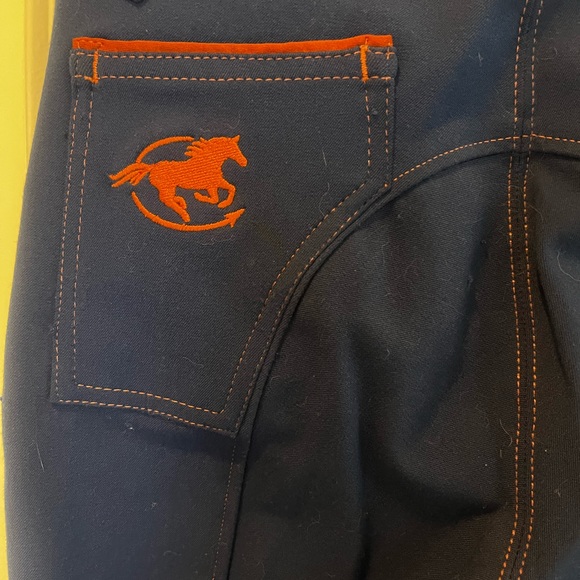 NWOT Piper Evolution High-Rise Breeches Knee Patch, Lapis Blue, Size 12, Girls - Picture 8 of 12